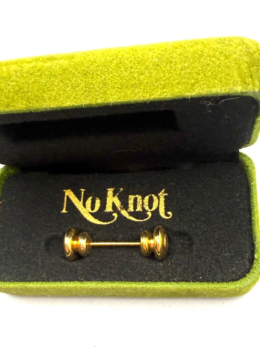 Barbell Men’s Tie Pin - Classic Gold Finish brand new